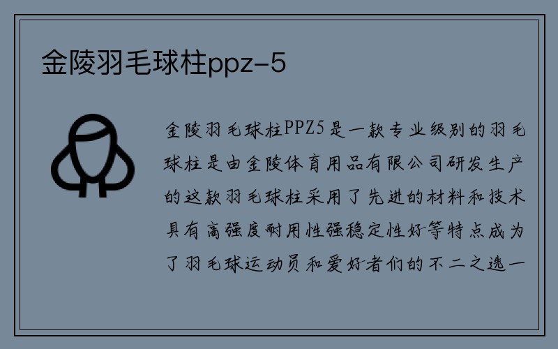 金陵羽毛球柱ppz-5